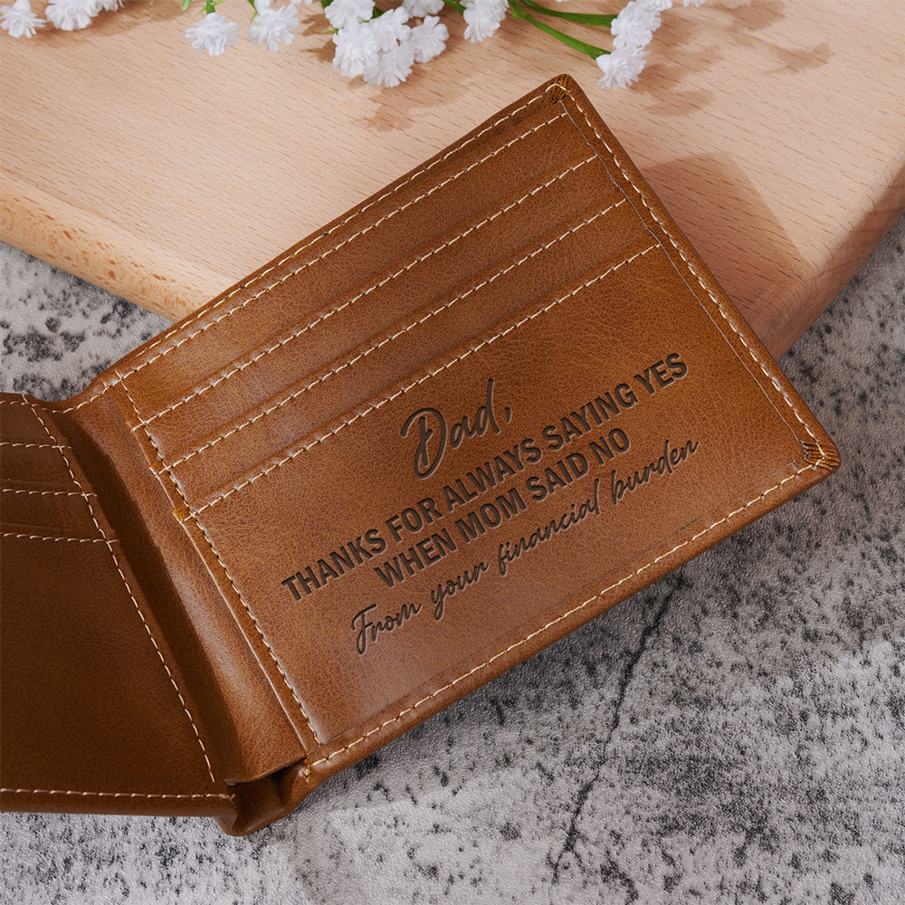 Belongs To The Best Dad - Personalized Printed Men Leather Wallet