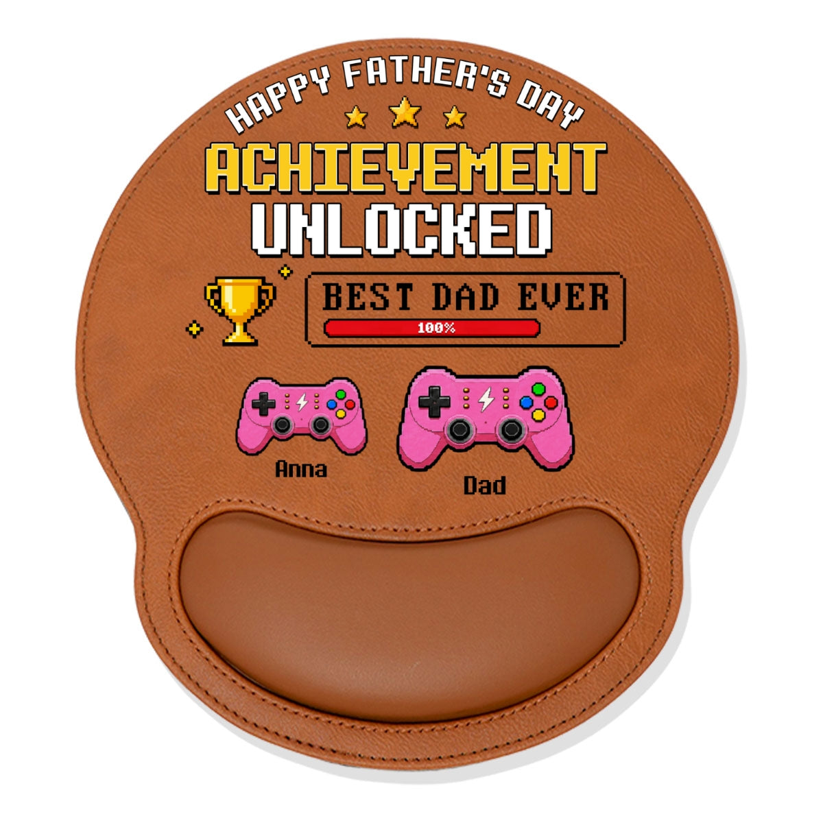 Achievement Unlocked - Personalized Leather Mouse Pad