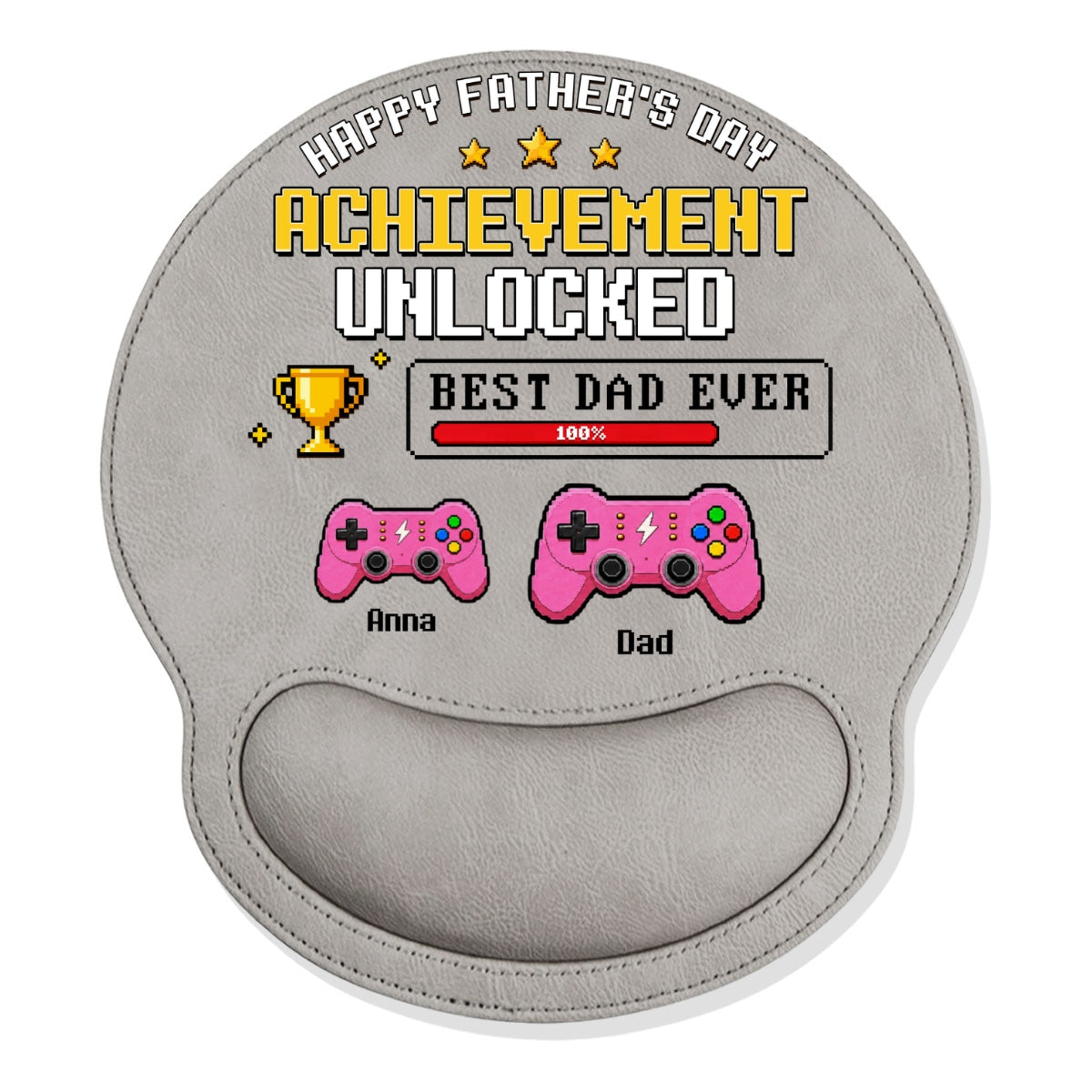 Achievement Unlocked - Personalized Leather Mouse Pad