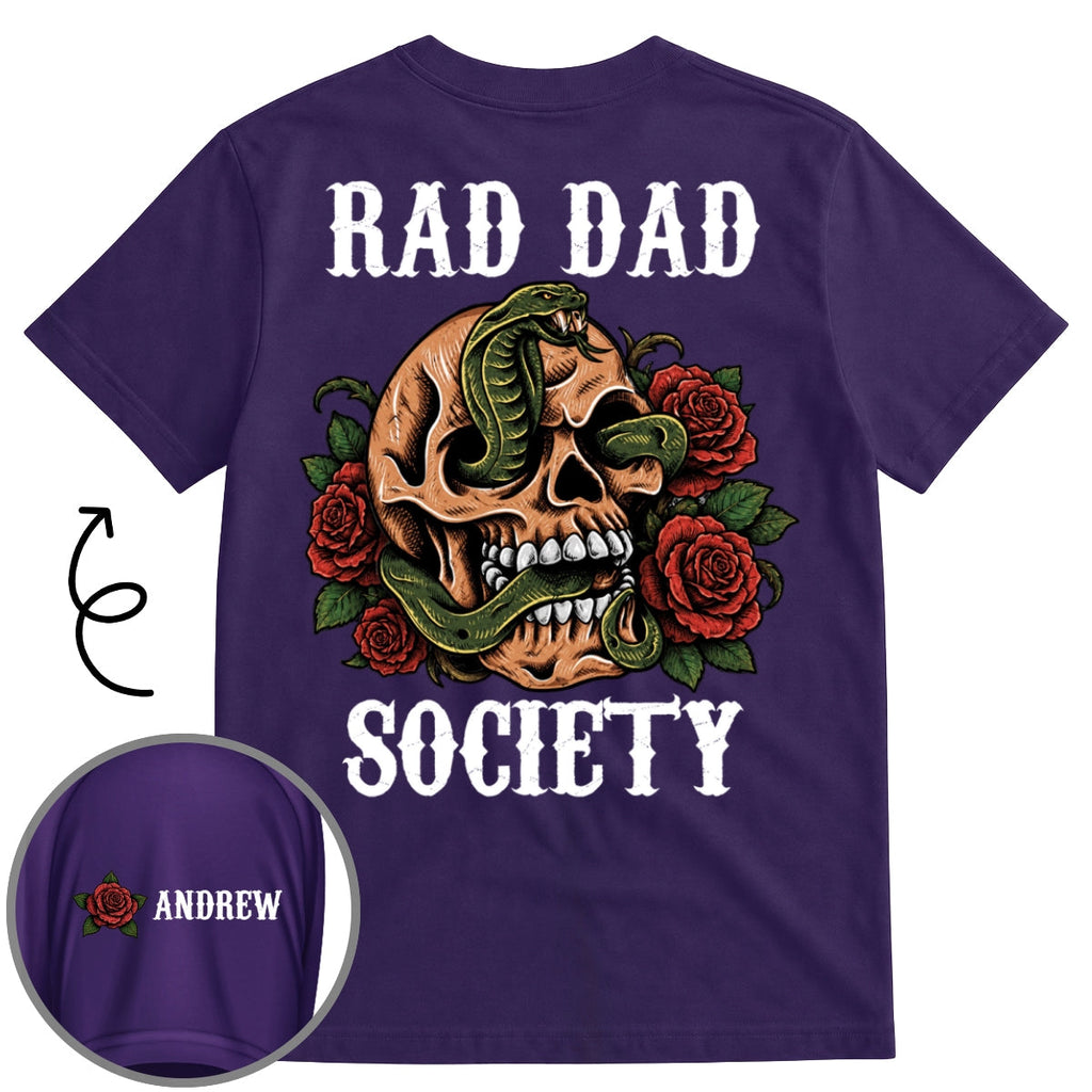 Custom Father's Day, Special Gift for Dad & Grandpa • The Society Need Rad Dads - Personalized Shirt With Design On Sleeve