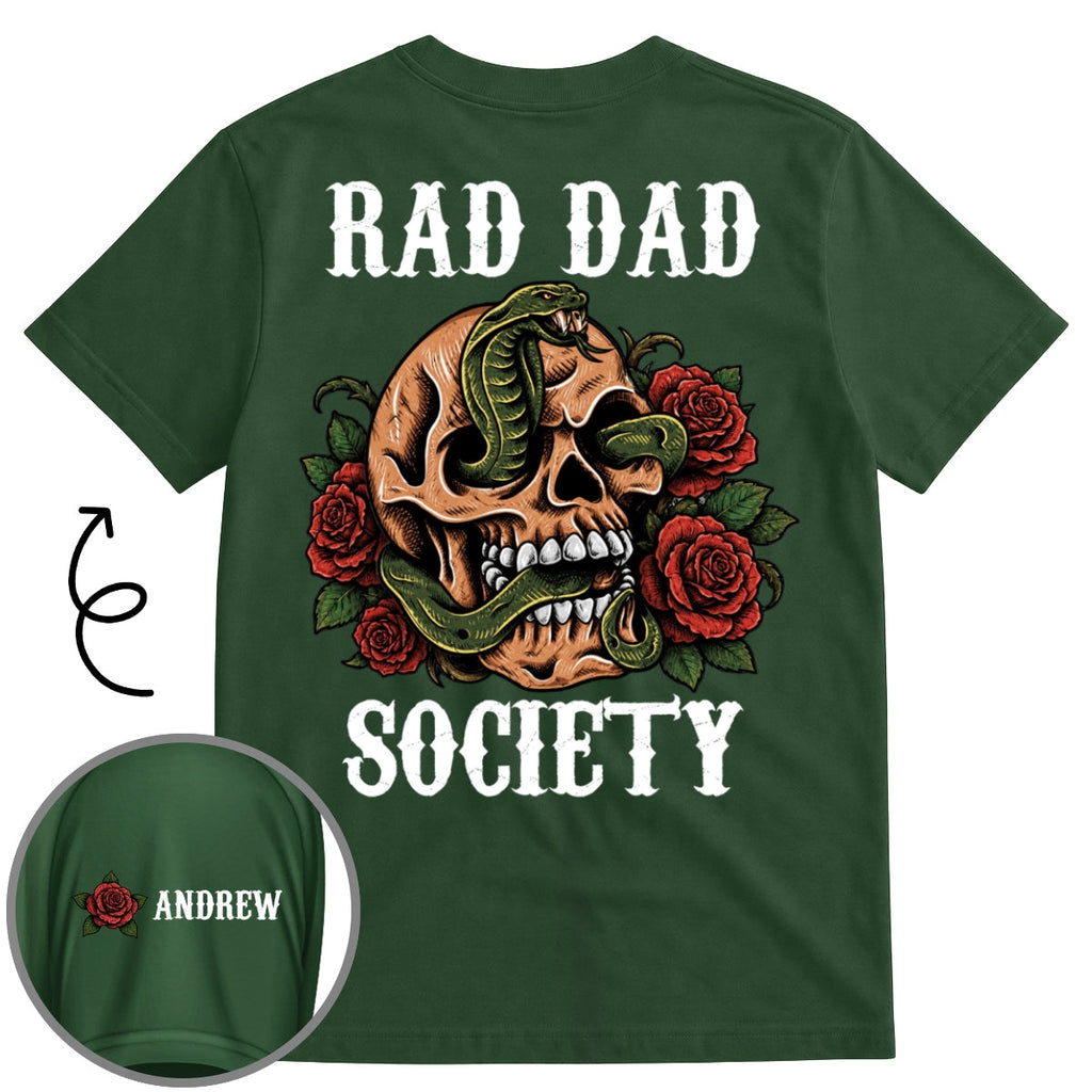 Custom Father's Day, Special Gift for Dad & Grandpa • The Society Need Rad Dads - Personalized Shirt With Design On Sleeve
