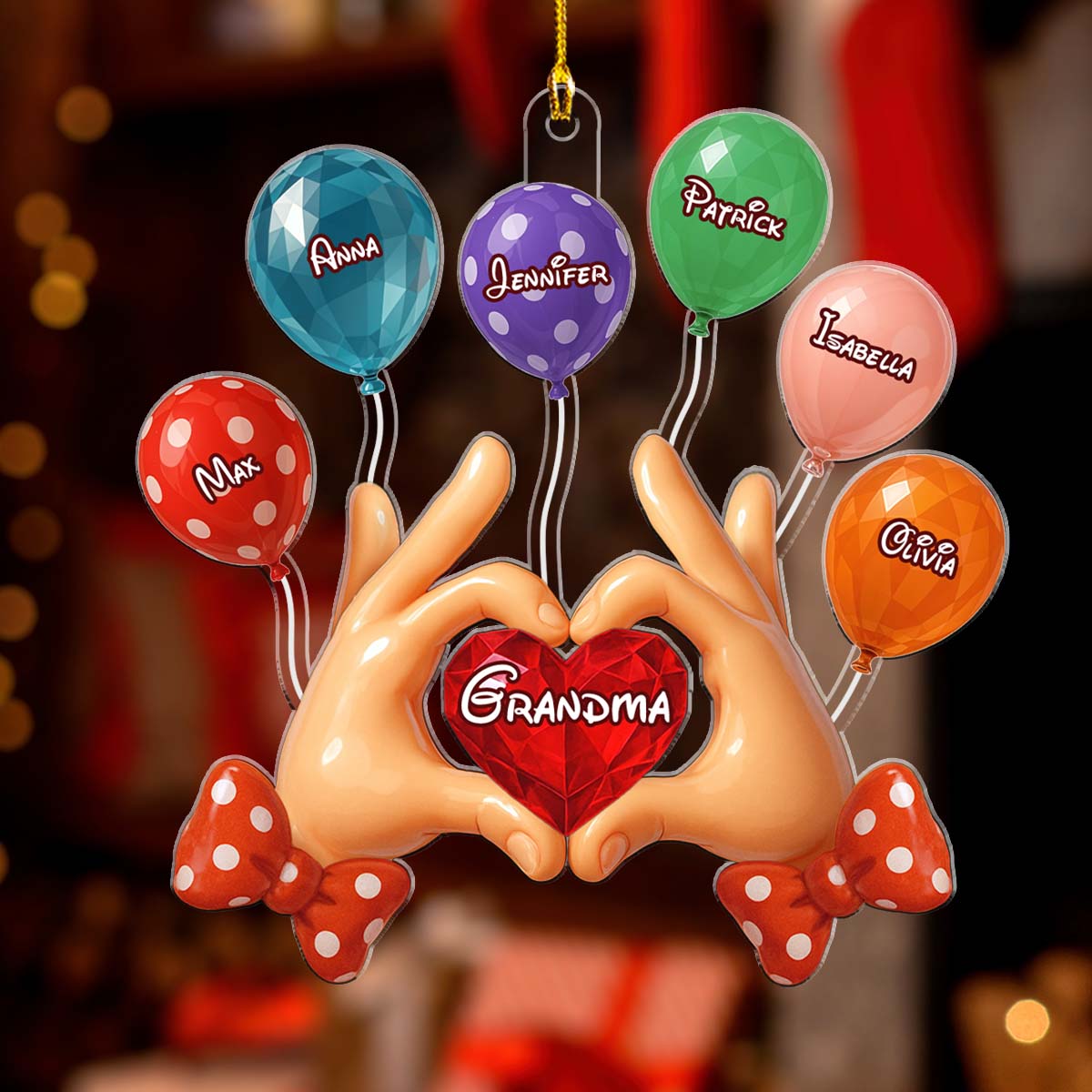 Custom Family Ornament, Christmas Gift for Family Members •  Love From My Little Kid - Personalized Acrylic Ornament