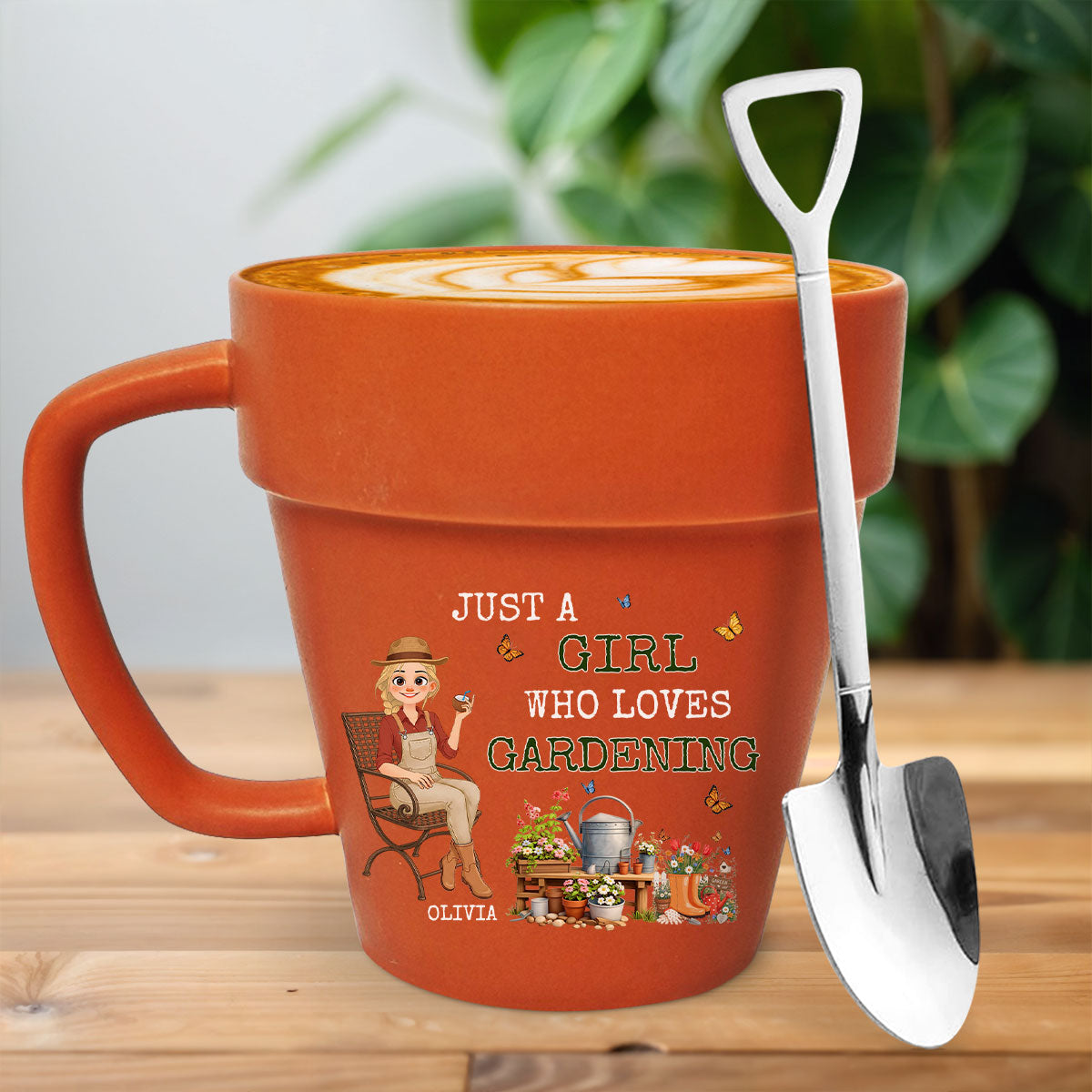 Custom Christmas & Birthday Keepsake Gift • Gardening Lover - Personalized Plant Pot Mug