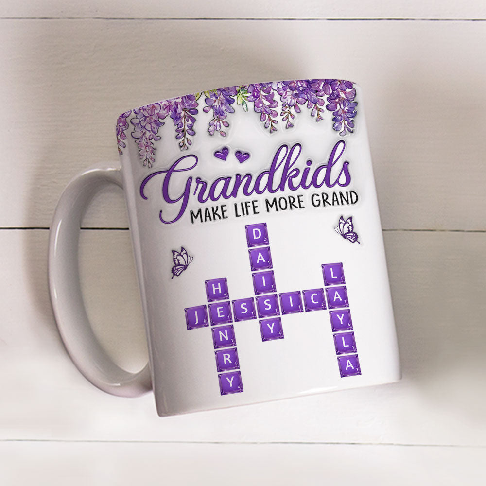 Custom Christmas & Birthday Gift For Grandma • Our Grandma - Personalized 3D Inflated Effect Mug