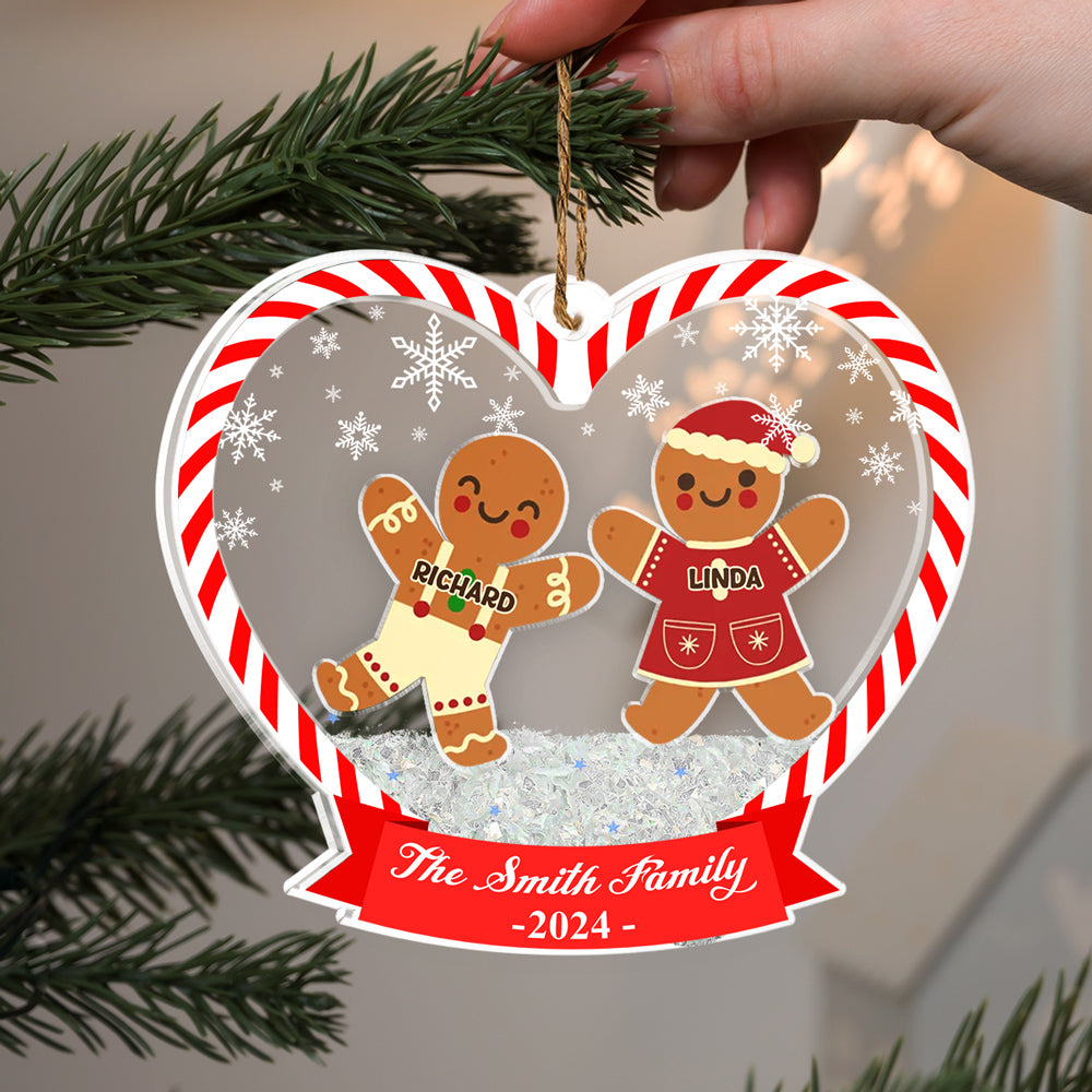 Custom Family Ornament, Christmas Gift for Family Members •  Cookie Family - Personalized Acrylic Shaker Ornament