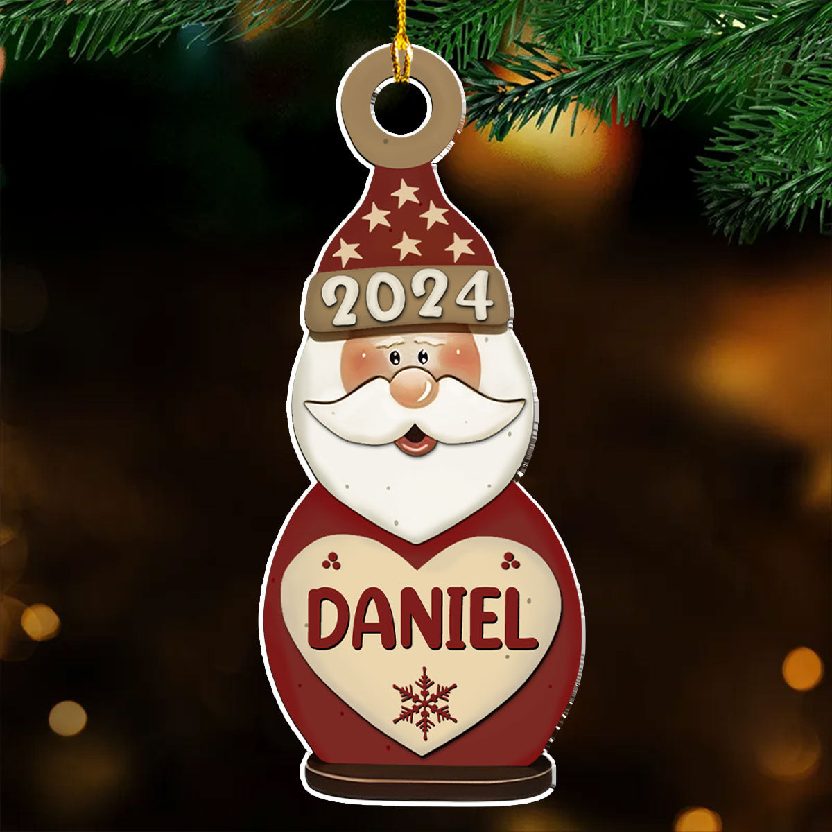 Custom Family Ornament, Christmas Gift for Family Members •  Merry Christmas Name - Personalized Acrylic Ornament