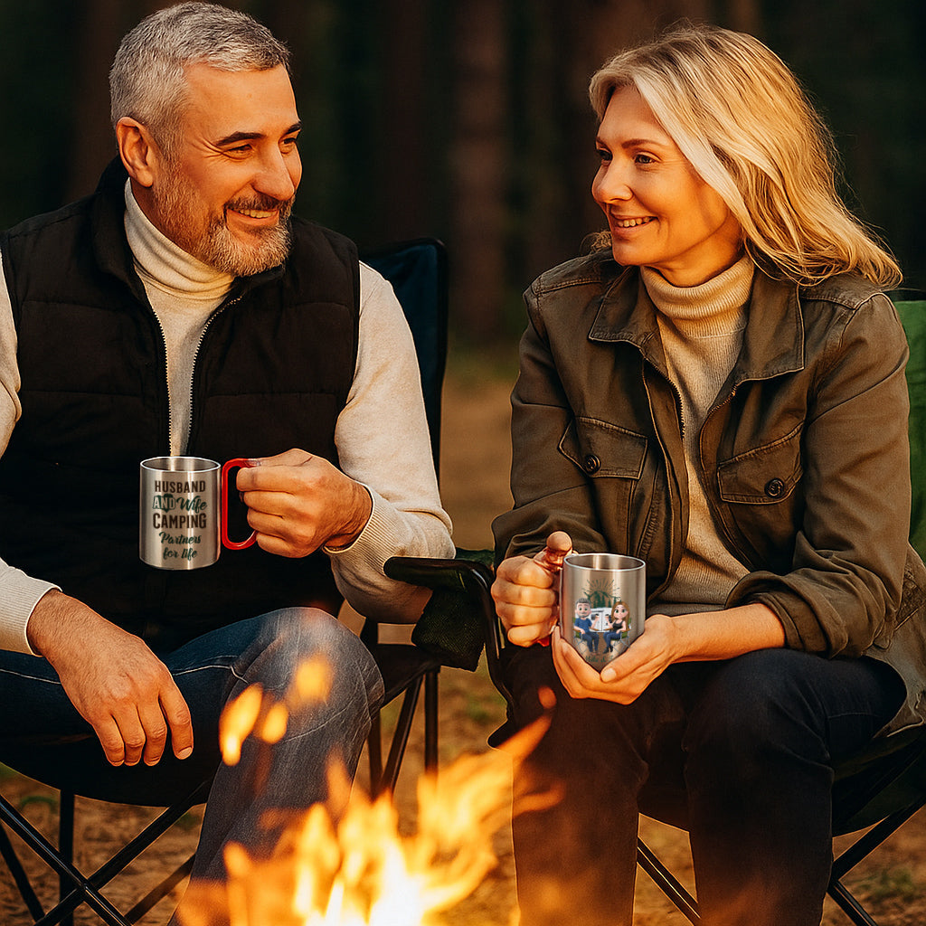 Custom Anniversary Keepsake Gifts For Couple • Husband And Wife - Personalized Carabiner Mug
