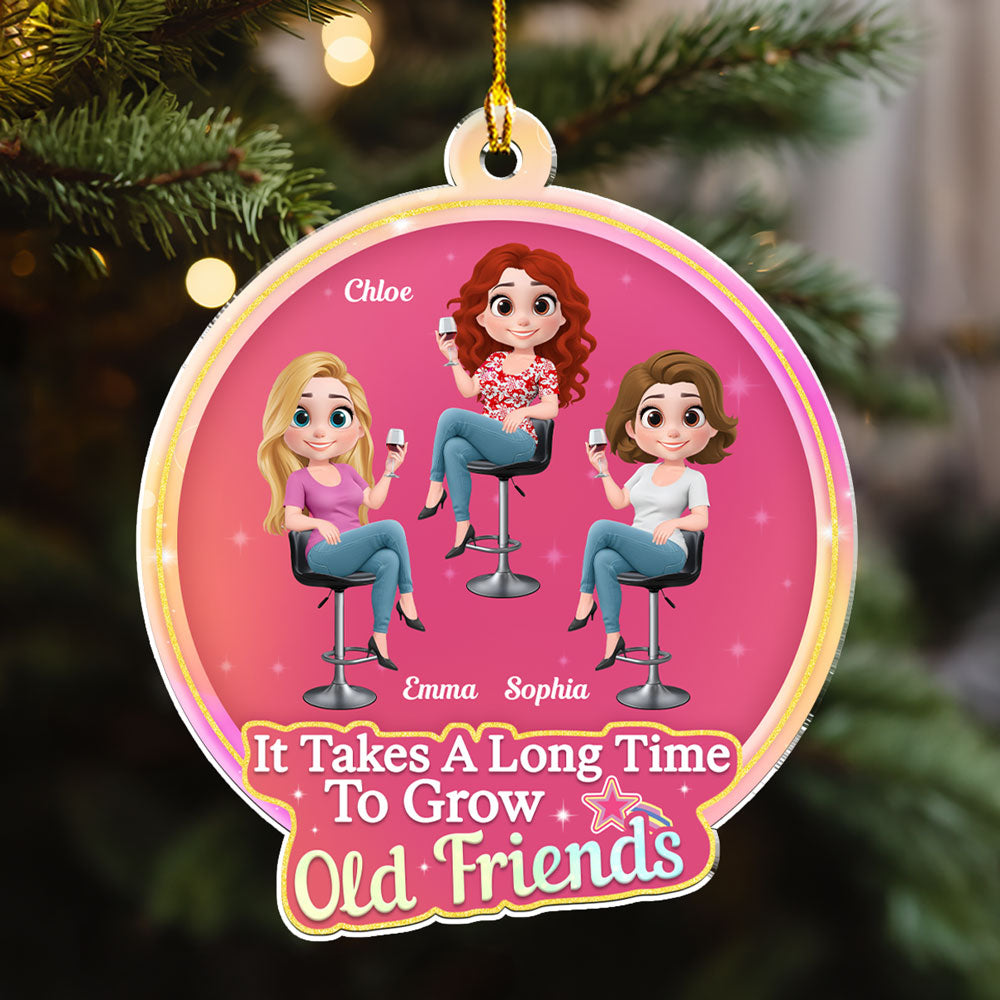 Custom Keepsake Christmas Ornament •  My Best Besties - Personalized Acrylic Ornament