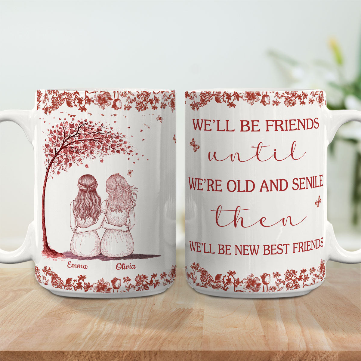 Custom Christmas & Birthday Keepsake Gift • Friendship For A Lifetime - Personalized Coffee Mug
