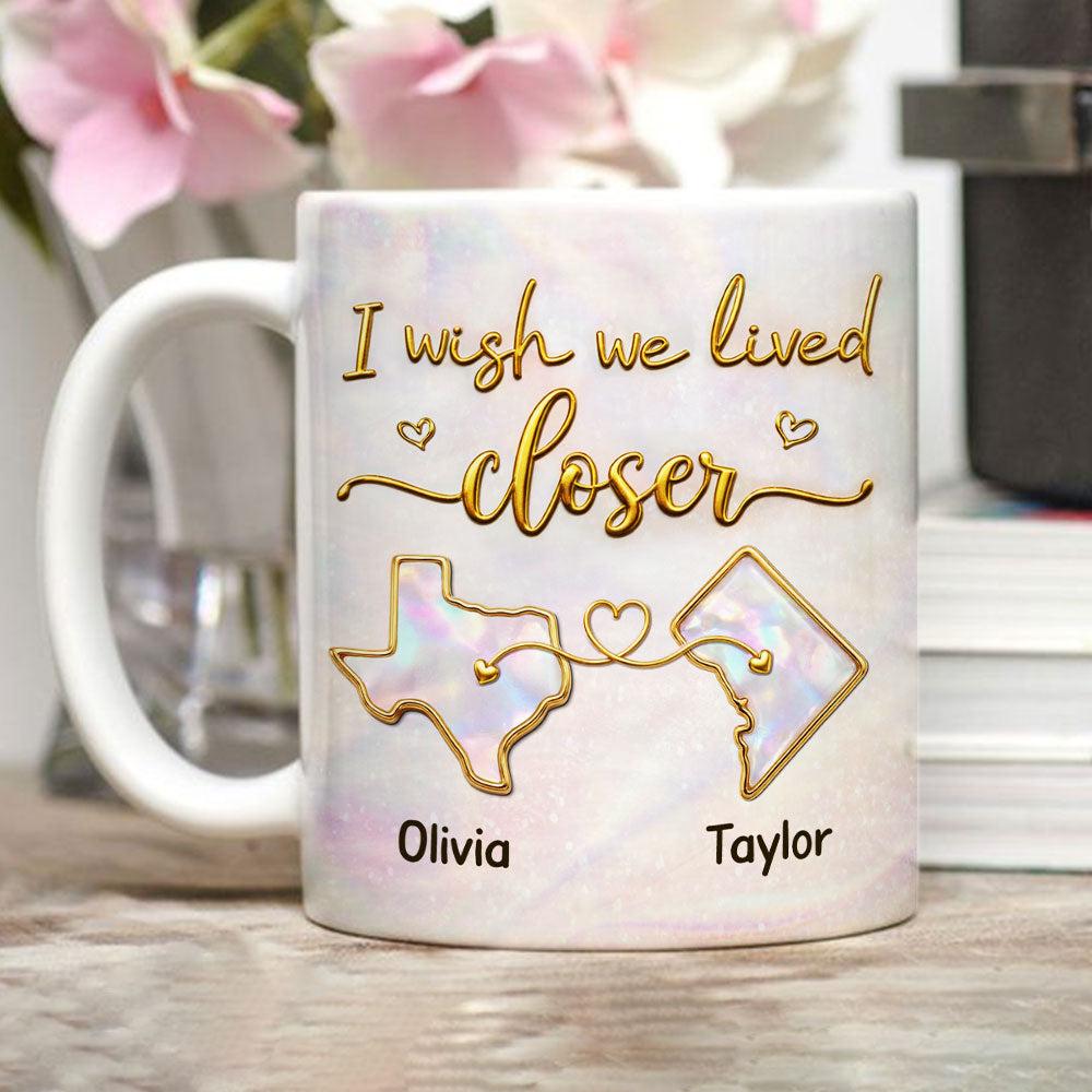 Custom Best Friend, Christmas & Birthday Friendship Keepsake Gift • Wish You - Personalized 3D Effect Mug