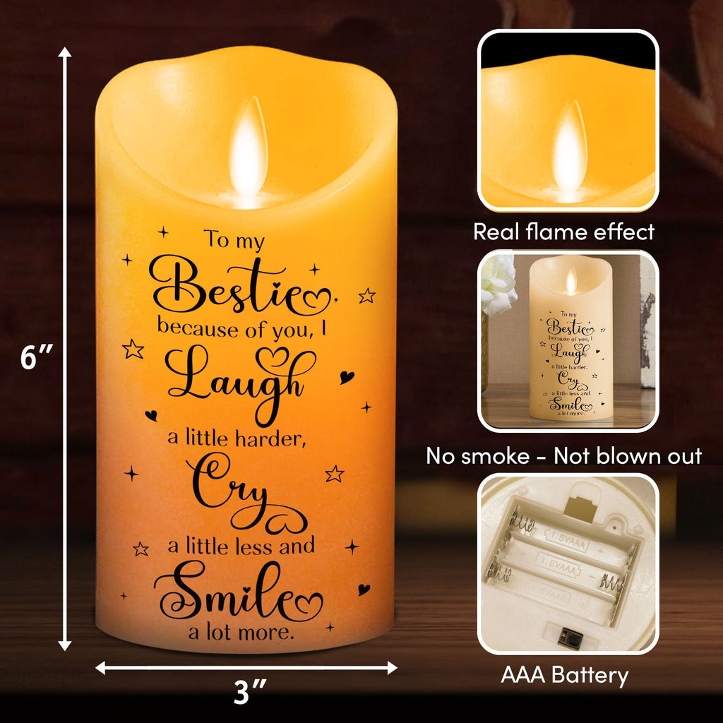Thank You For Being My Unbiological Sister - Personalized LED Candle