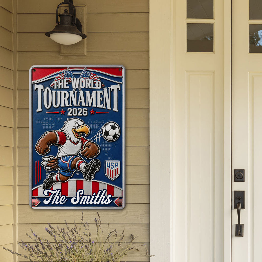 Custom Home & Wall Decor, Birthday & Christmas Gift • Hosted By America - Personalized 3D Inflated Effect Metal Sign