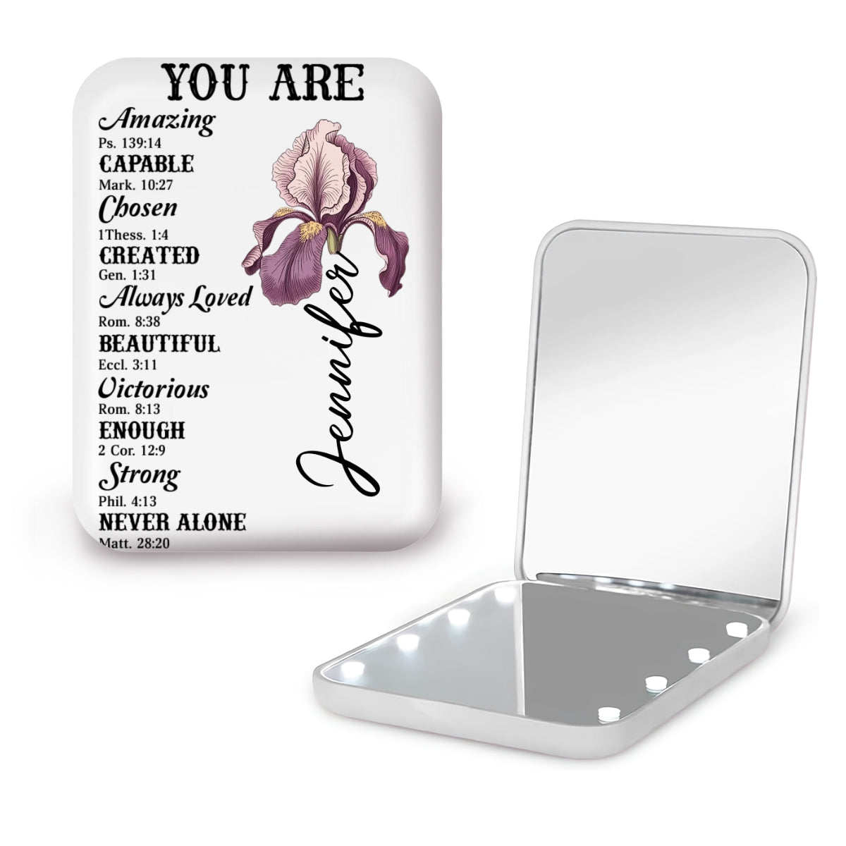 The Architecture Of Beauty - Personalized LED Pocket Mirror