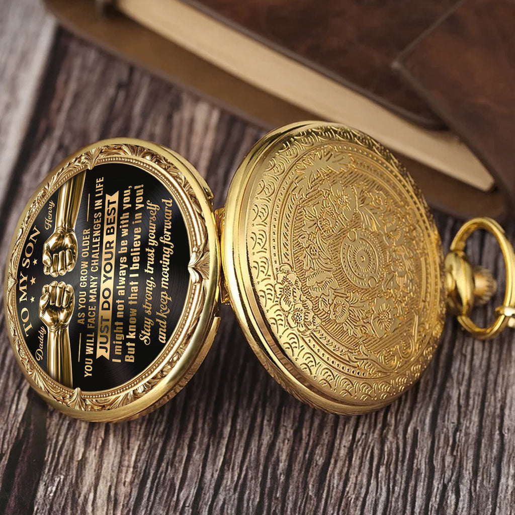 My Son - Personalized Print Pocket Watch