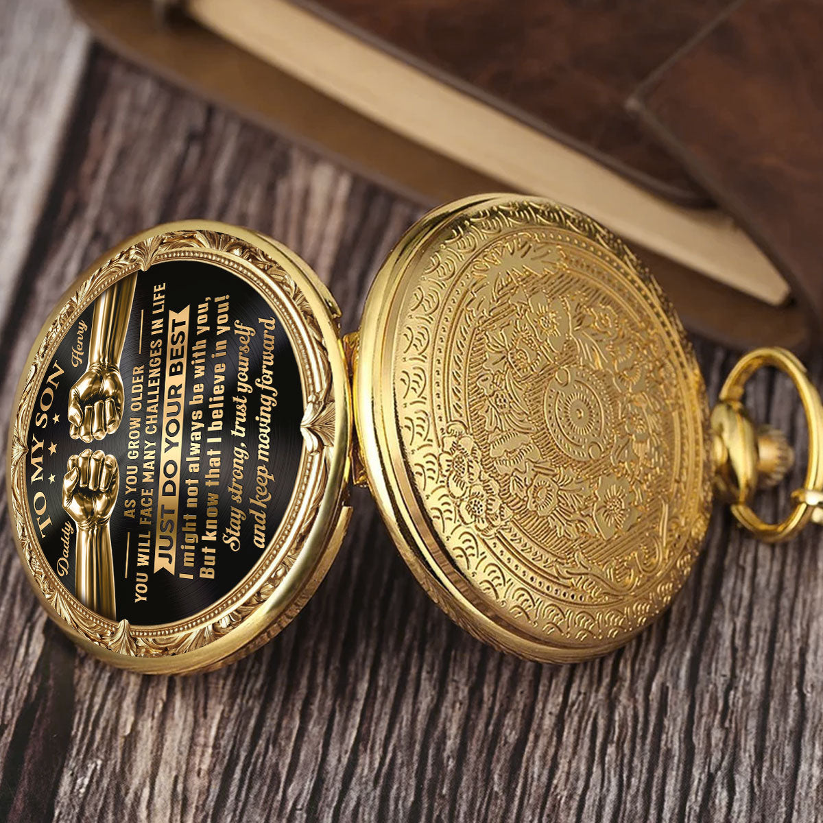 My Son - Personalized Print Pocket Watch