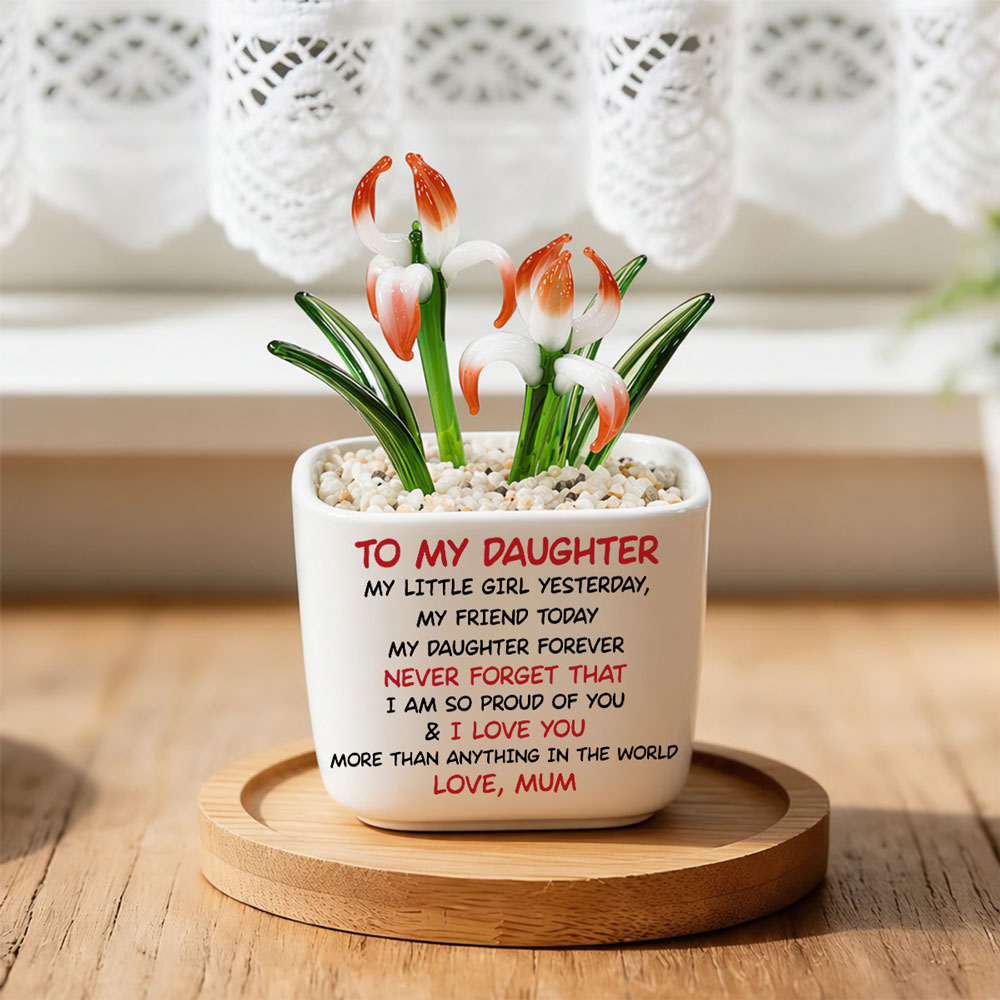 My Daughter Forever - Personalized Glass Birth Month Flower