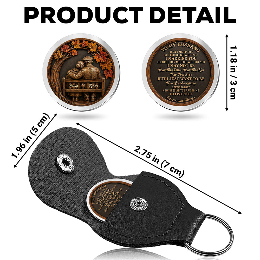 Custom Coin Keychain, Mother's Father's Day Birthday Gift Keepsake • Forever And Always - Personalized Pocket Hug