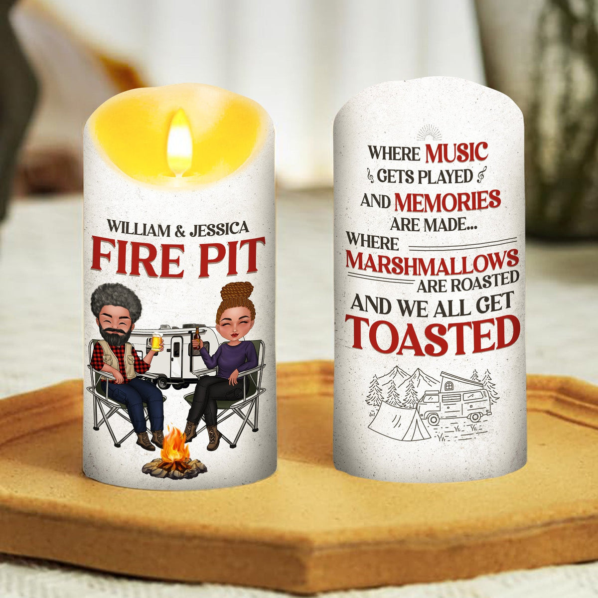 Fire Fit - Personalized LED Candle