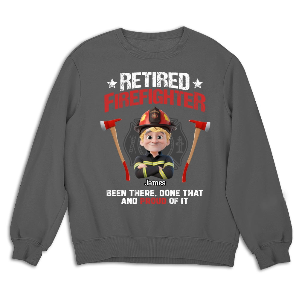 Custom Christmas & Birthday Gift for Dad, Grandpa • Retired Firefighter - Personalized Shirt