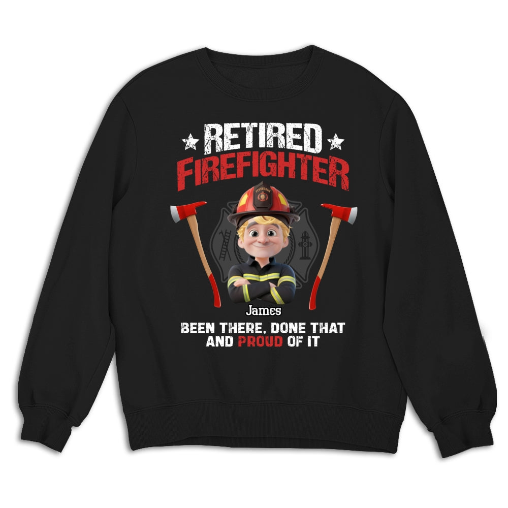 Custom Christmas & Birthday Gift for Dad, Grandpa • Retired Firefighter - Personalized Shirt
