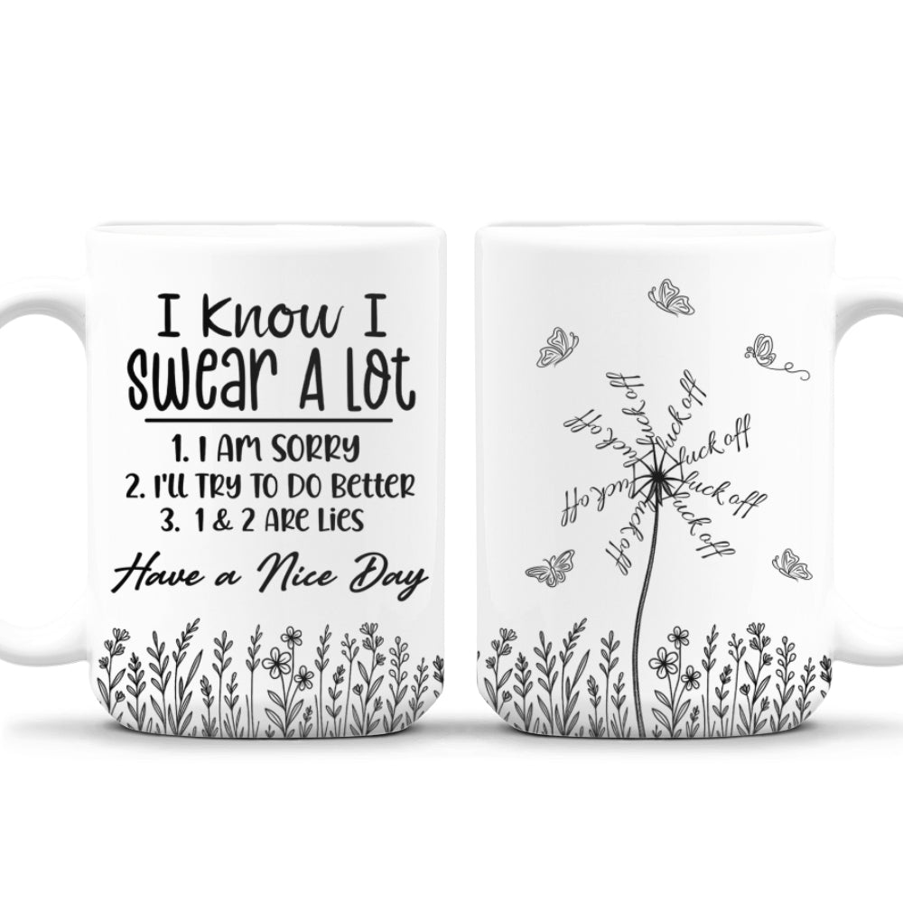 Custom Coworker, Christmas & Birthday Team Appreciation Gift • My Flowers Whisper Rude Truths - Personalized Coffee Mug