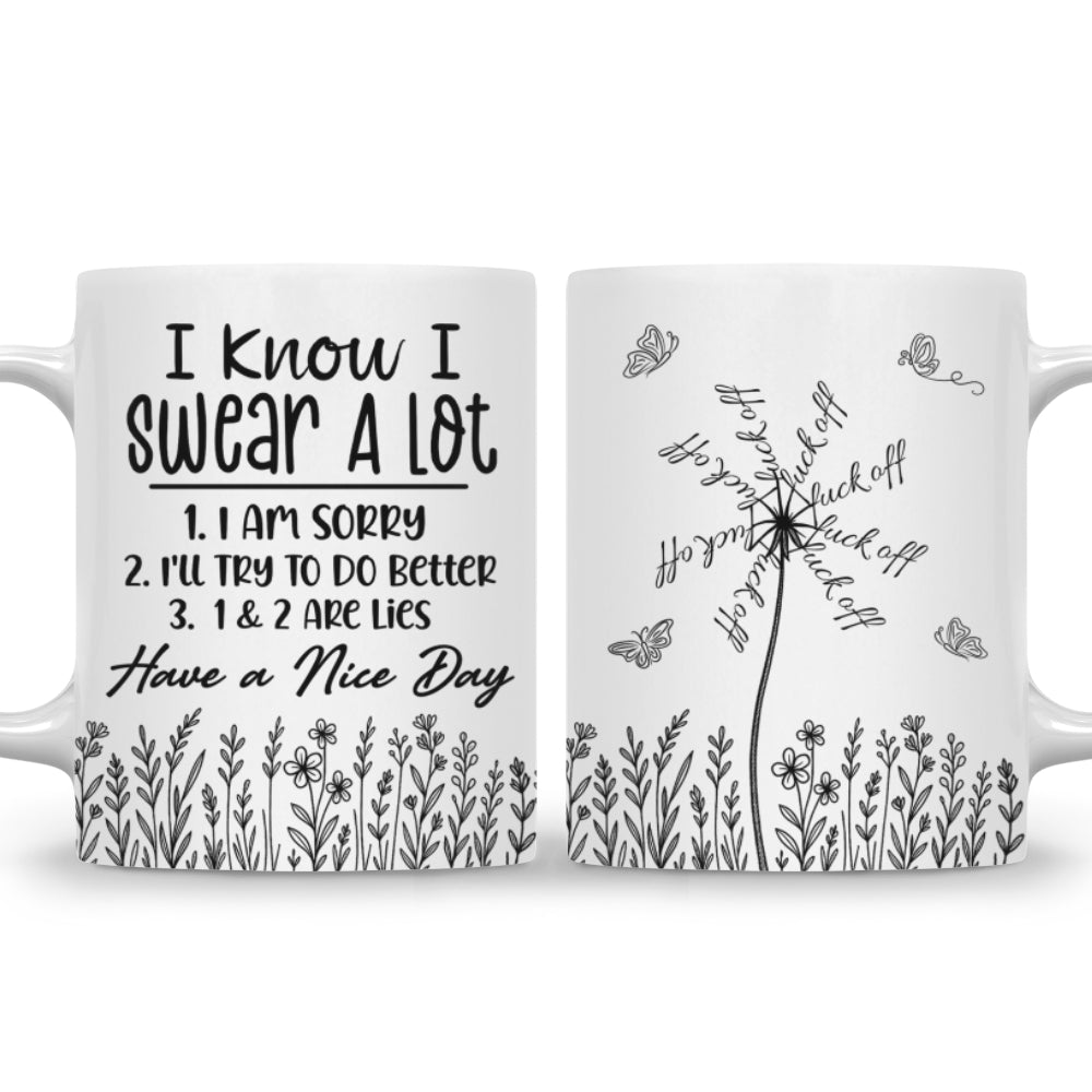 Custom Coworker, Christmas & Birthday Team Appreciation Gift • My Flowers Whisper Rude Truths - Personalized Coffee Mug