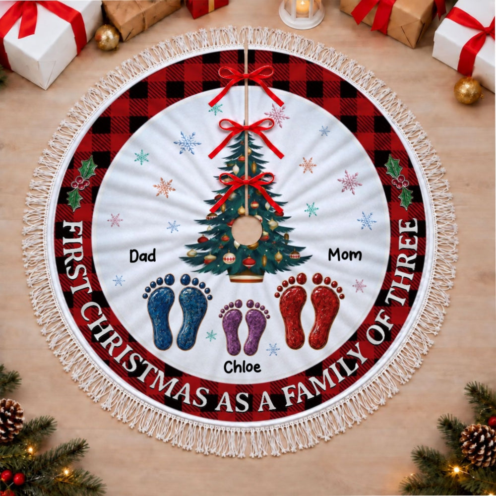 Our First Christmas 2026 - Personalized Tree Skirt