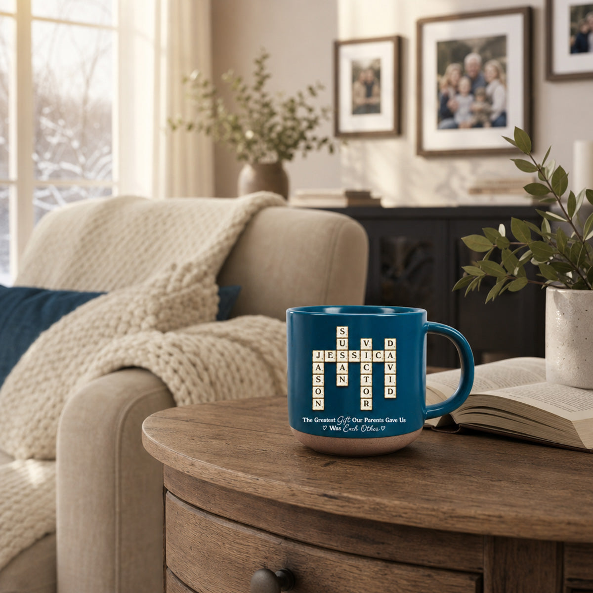 Custom Christmas & Birthday Gift for Brother & Sister • Together Is The Greatest Gift - Personalized Pottery Mug