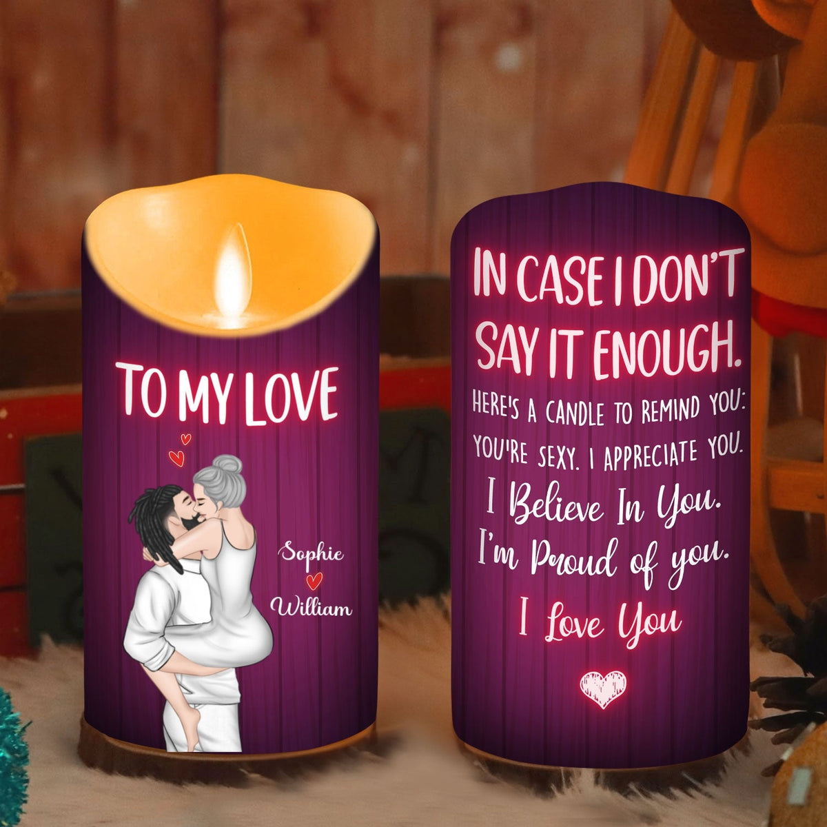 To My Love - Personalized LED Candle
