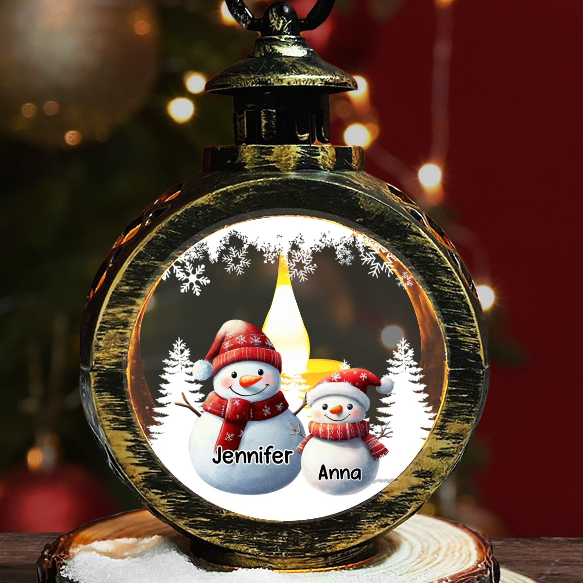 Custom Name Christmas Gifts for Grandma, Holiday Decor • My Fav People Call Me Grandma - Personalized Christmas Lantern