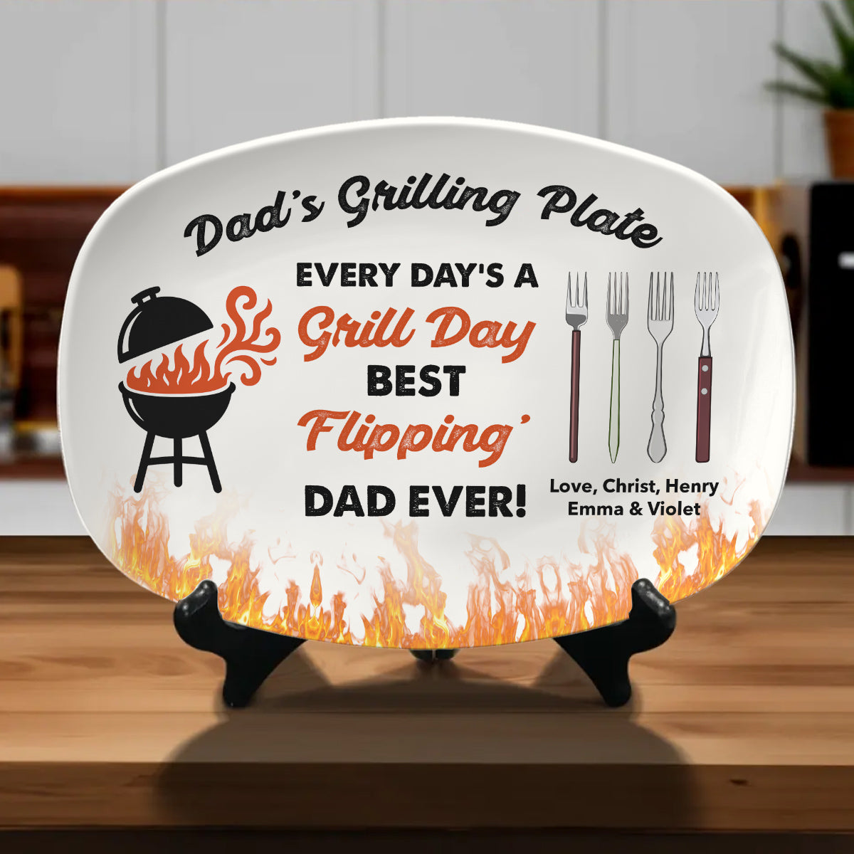 King Of The Grill - Personalized Platter
