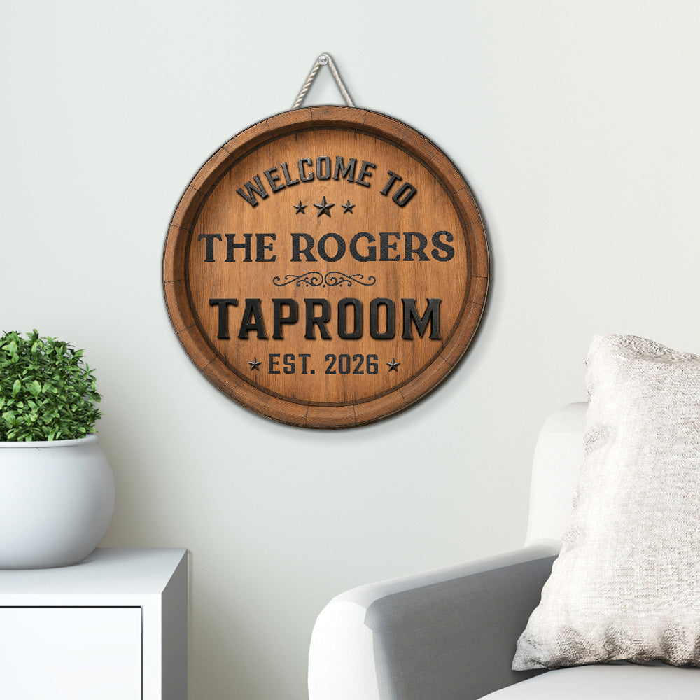 Custom Home & Wall Decor, Birthday & Christmas Gift • The Party Starts Right Here - Personalized Wood Sign