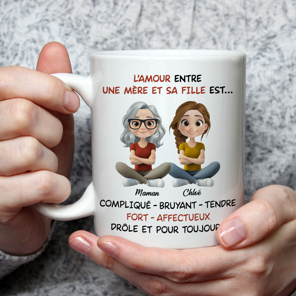Custom Mother's Day Gift for Daughter • Complicated Noisy Tender French - Personalized Coffee Mug