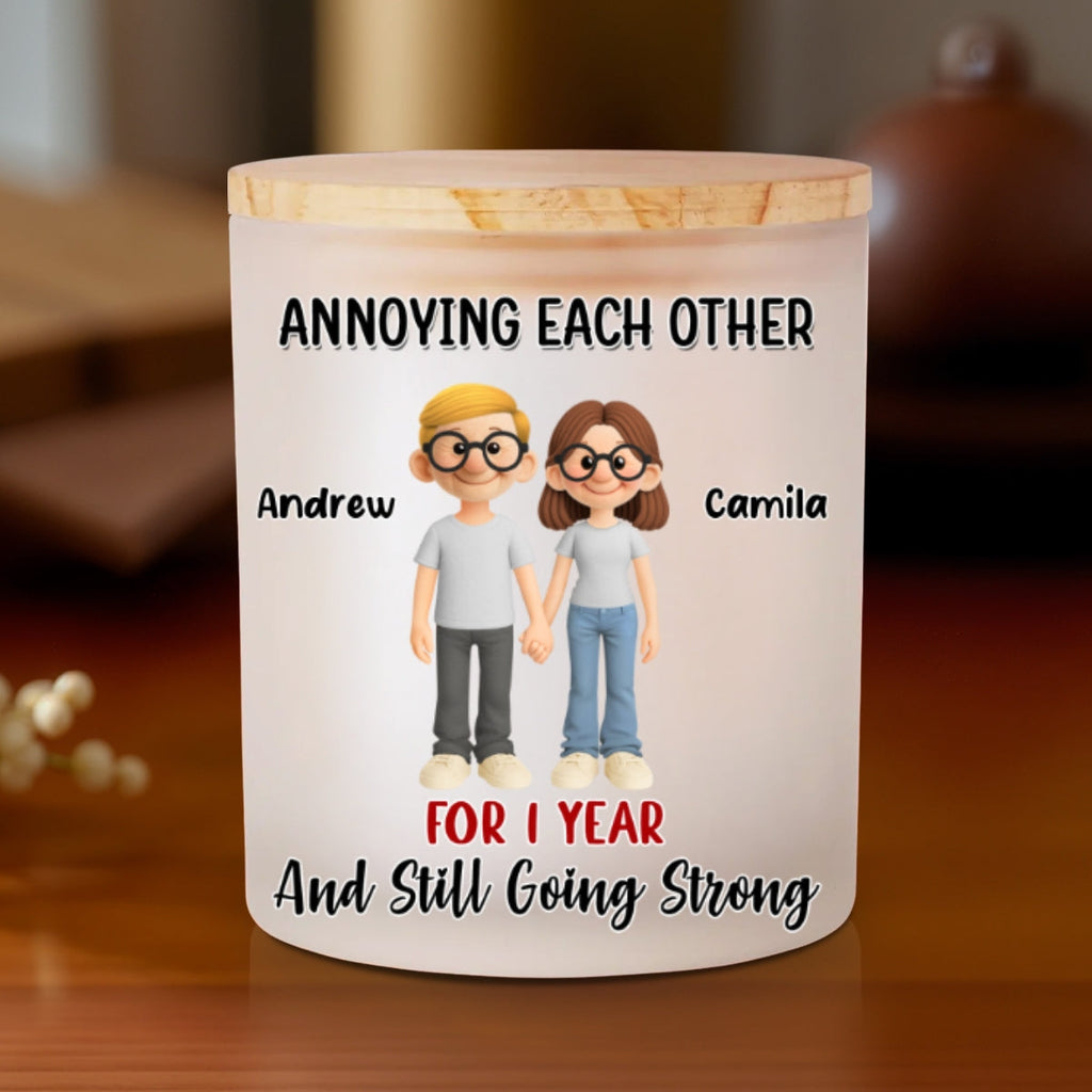 Annoying Each Other Forever - Personalized Glass Jar With LED Candle