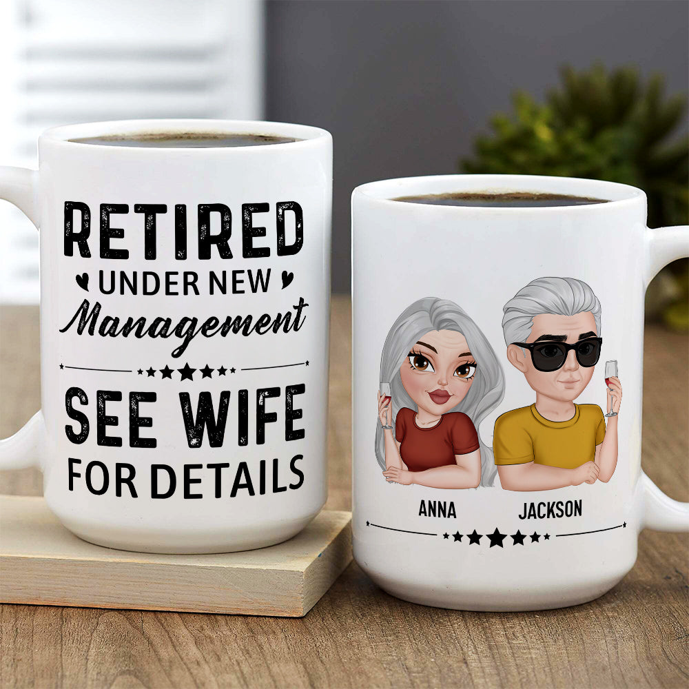 Custom Christmas & Birthday Gift for Dad • Under New Management - Personalized Coffee Mug