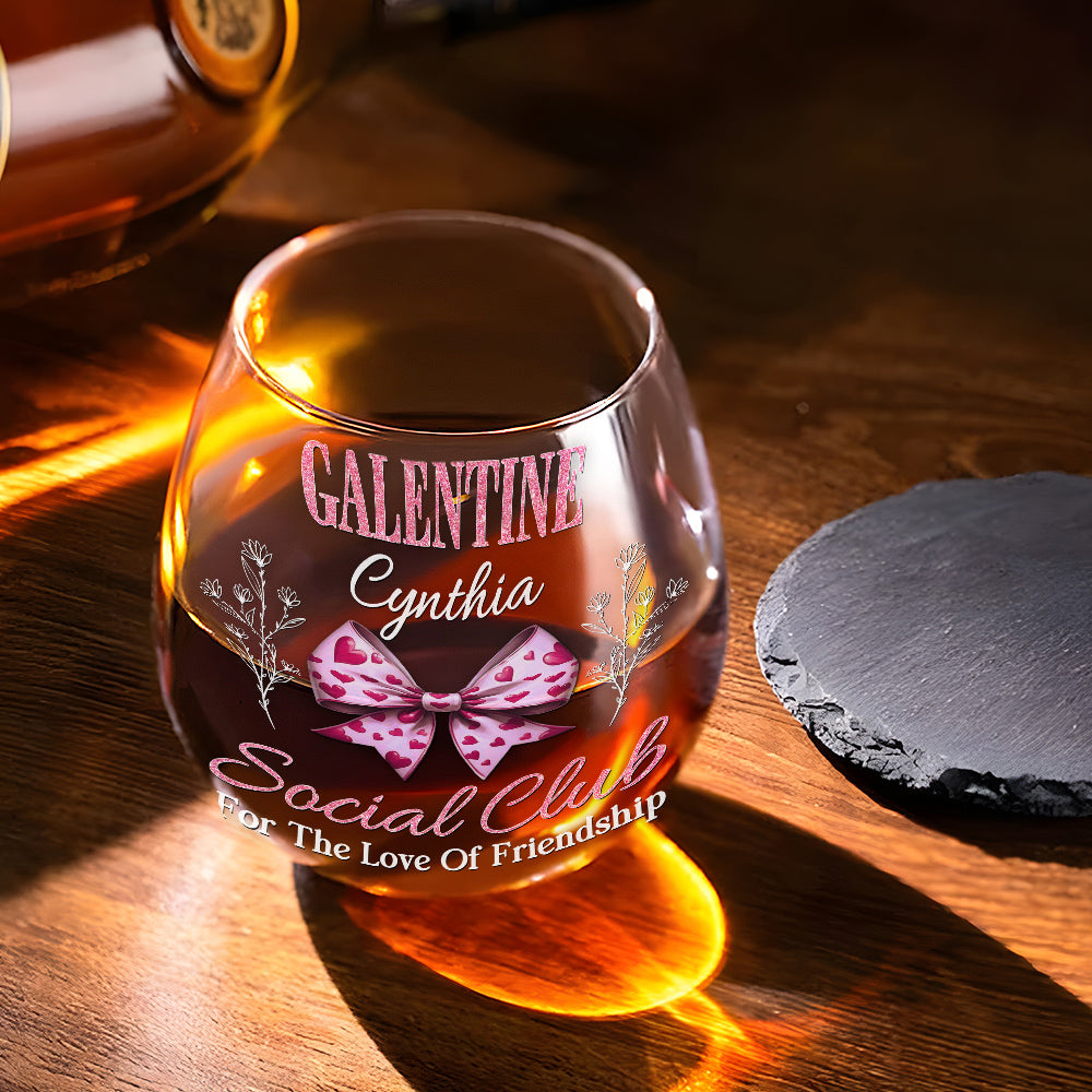 The Love Of Friendship - Personalized Wine Glass