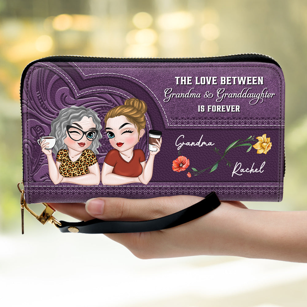 Forever Love You Grandma - Personalized Leather Wallet