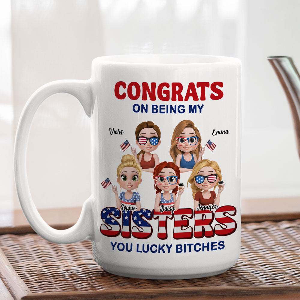Custom Best Friend, Christmas & Birthday Friendship Keepsake Gift • American Best Friends - Personalized Coffee Mug