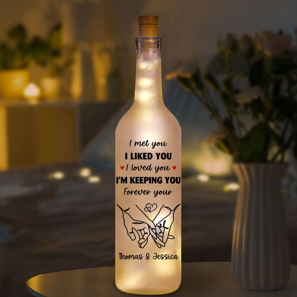 I Am Keeping You - Personalized Bottle Lamp