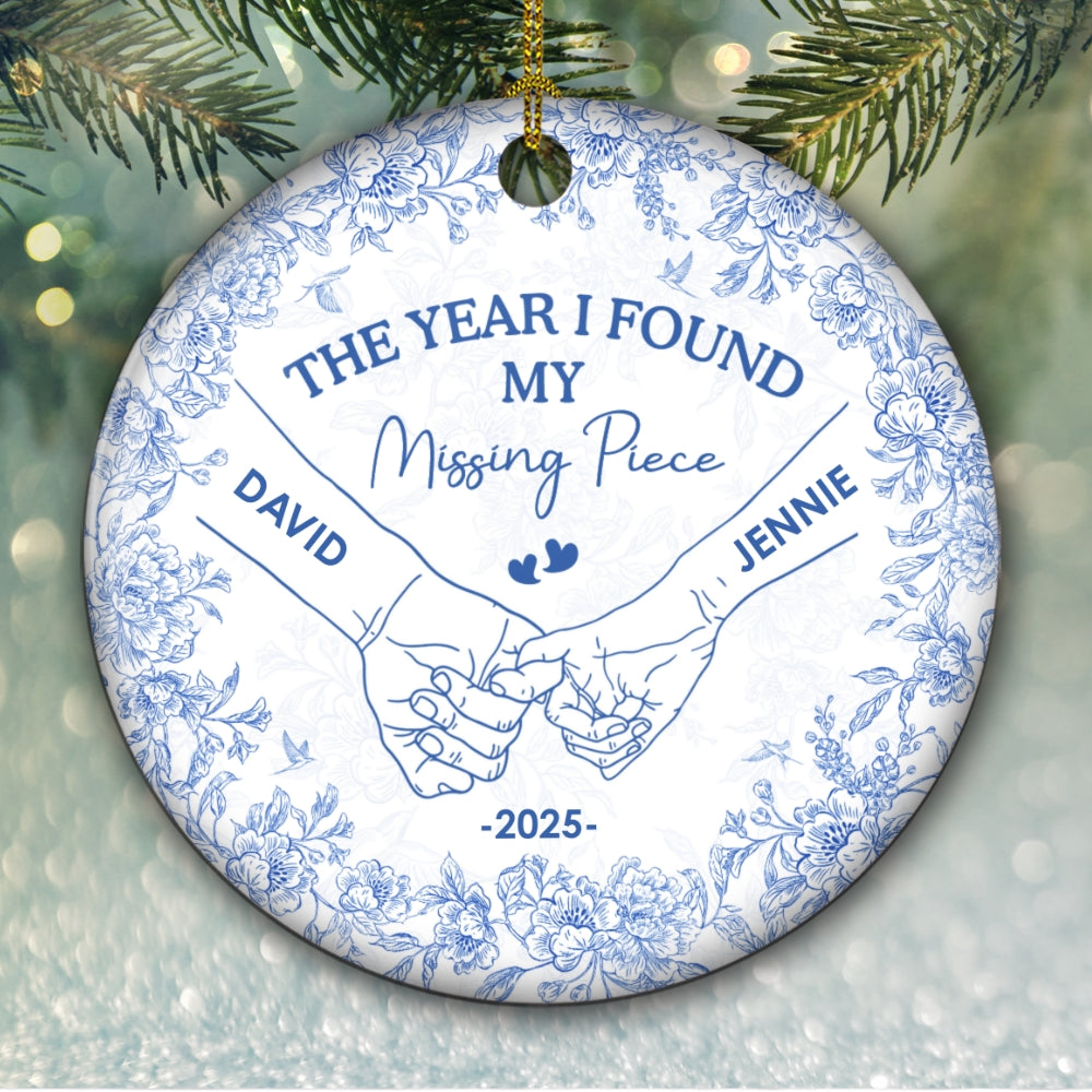 Custom Keepsake Christmas Ornament •  I Found You - Personalized Ceramic Ornament