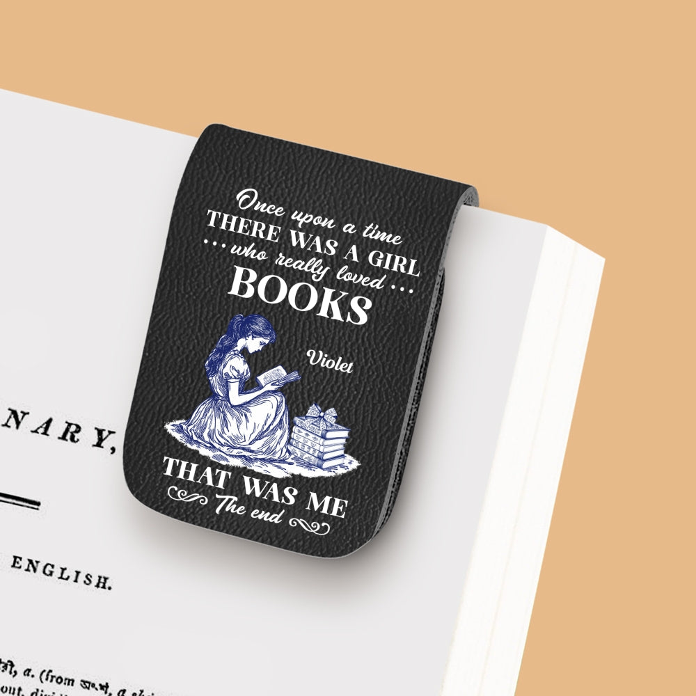 Custom Christmas Birthday Bookish Gifts For Book Lovers, Bookworms • Nerd Princess - Personalized Leather Bookmark