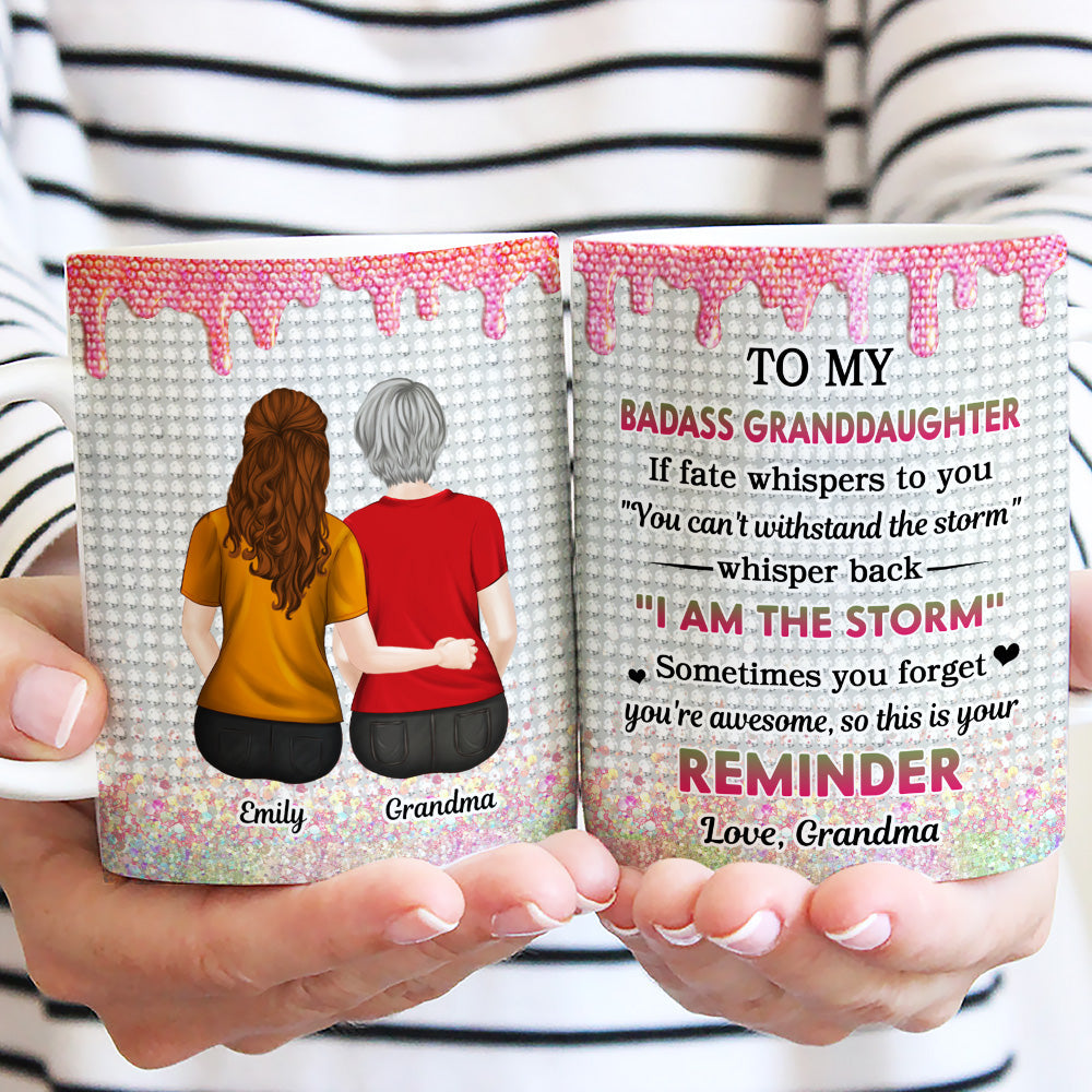 Custom Christmas & Birthday Gift for Daughter • Warrior Granddaughter - Personalized Coffee Mug