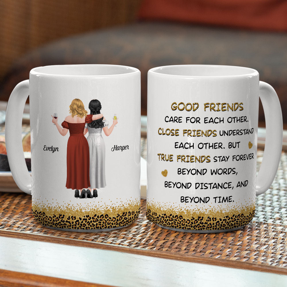 Custom Best Friend, Christmas & Birthday Friendship Keepsake Gift • Care For Each Other - Personalized Coffee Mug