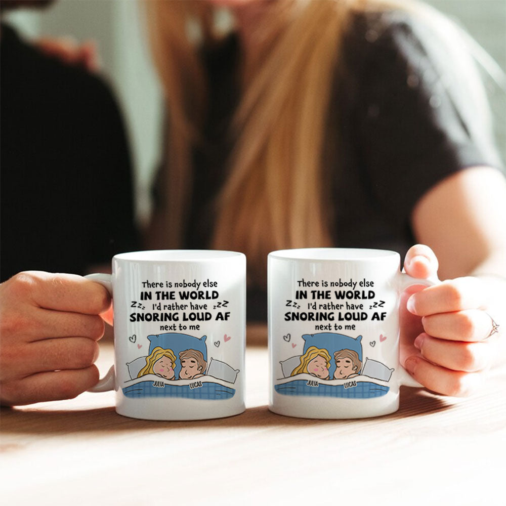 Custom Anniversary Keepsake Gifts For Couple • Snoring Af - Personalized Coffee Mug