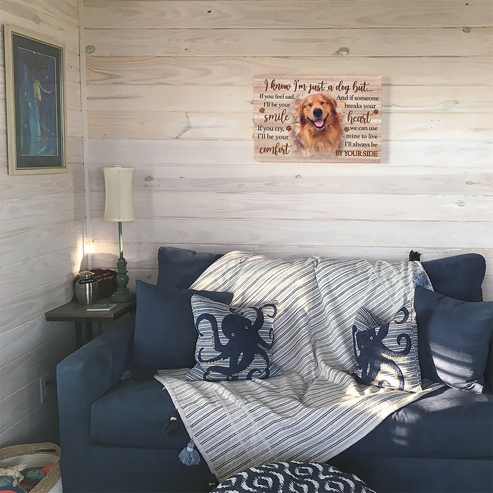 I'm Just A Dog - Personalized Photo Canvas Print