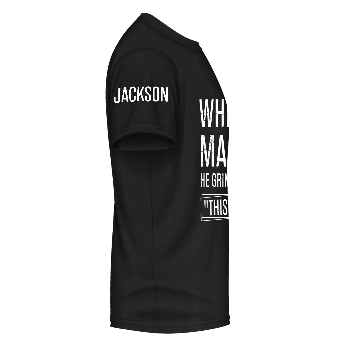 Custom Christmas & Birthday Keepsake Gift • When God Made Me - Personalized Shirt With Design On Sleeve