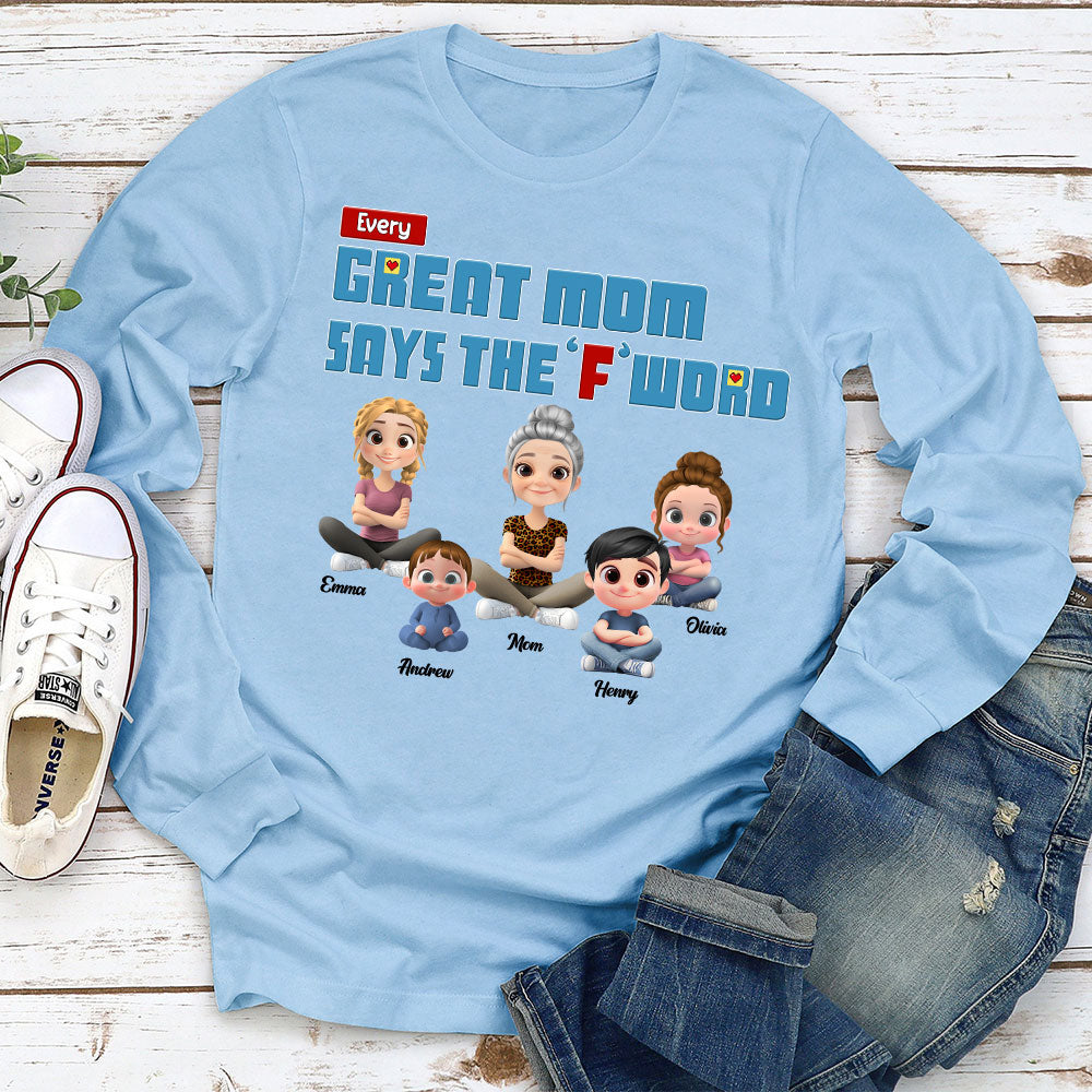 Custom Christmas Anniversary Keepsake Gifts For Wife • Every Great Mom Says F Word - Personalized Shirt