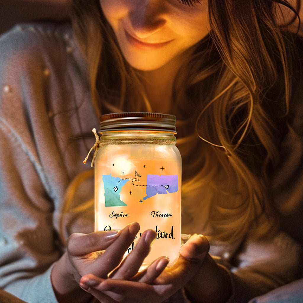 I Wish We Lived Closer - Personalized Mason Jar Light