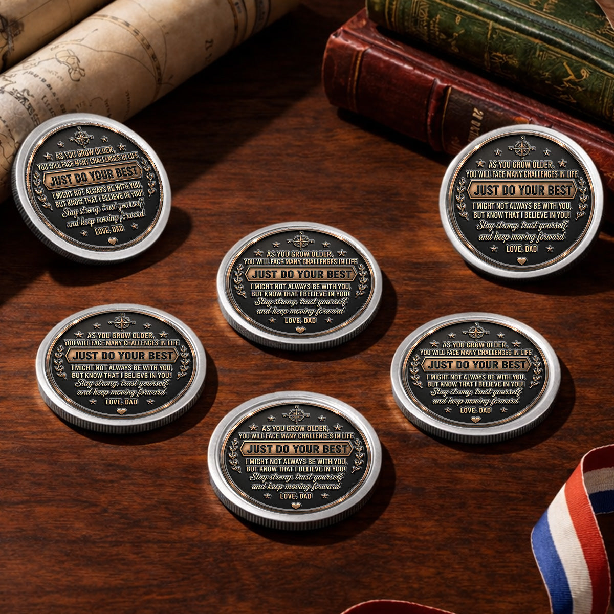 Let Courage Guide Your Steps - Personalized Commemorative Keepsake Coin