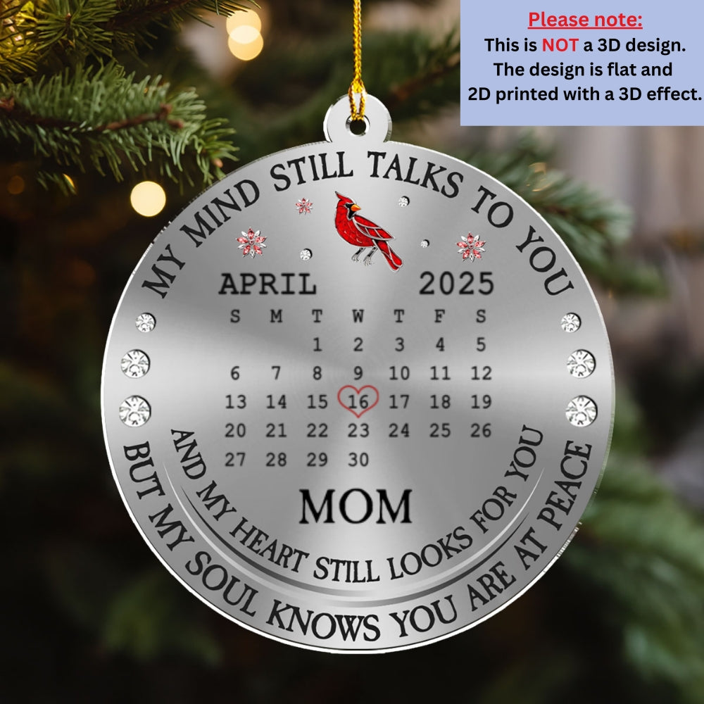Custom Memorial Christmas Ornament, Sympathy Keepsake •  Shining From Heaven - Personalized Acrylic Ornament